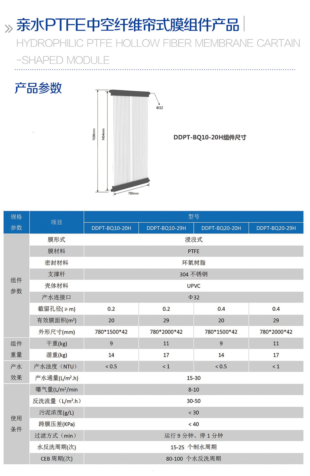 PTFE中空纖維膜